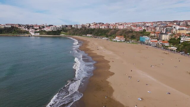 Flying along Ereaga Beach