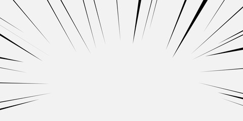 Obraz premium Black cartoon style concentration line material