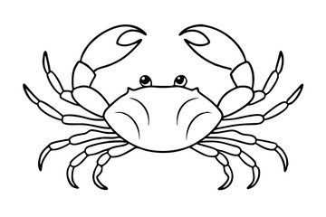 Fototapeta premium crab line art silhouette vector illustration