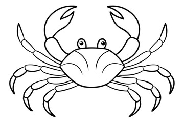 crab line art silhouette vector illustration