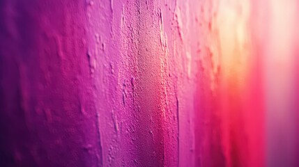 Close-up of textured surface featuring a gradient from soft pink to deep purple, showcasing rough, uneven patches that invite touch, creating an intricate visual dance of colors