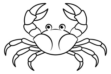 crab line art silhouette vector illustration