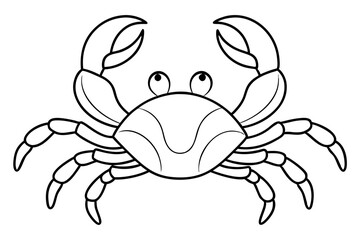 crab line art silhouette vector illustration