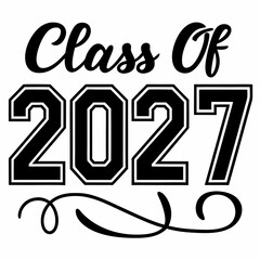 Bold College Font Class of 2027 Typography