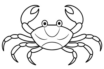 crab line art silhouette vector illustration