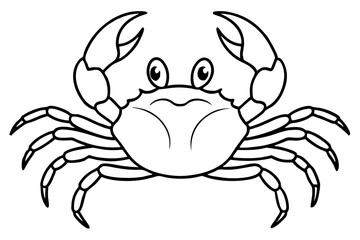 crab line art silhouette vector illustration
