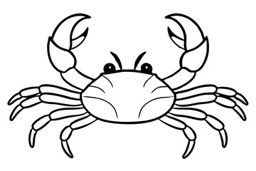 crab line art silhouette vector illustration