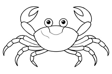 crab line art silhouette vector illustration