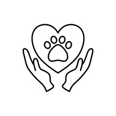 Pet Adoption Hands And Paw Animal