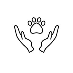 Pet Adoption Hands And Paw Animal