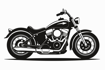 Obraz premium harley davidson bike line art silhouette vector illustration