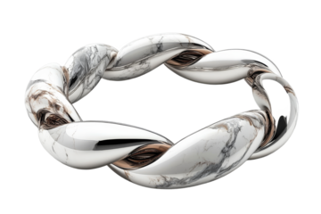 Unique chain link design with glossy and marble finish