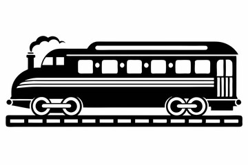 train line art silhouette vector illustration