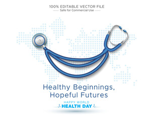 Happy World Health Day Banner Design.