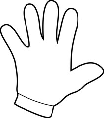 Obraz premium Butcher glove outline vector