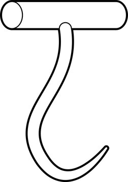 recommend clip art: Butcher hooks outline vector
