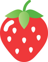 Minimalist strawberry icon with a clean, modern design