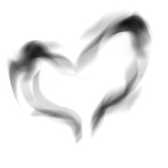 heart shaped smoke, power of heart, fire of love concept,realistic smoke effects