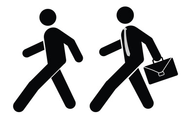 man and businessman walking icon .vector icon