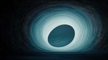 Abstract swirling tunnel with glowing center, dark background.