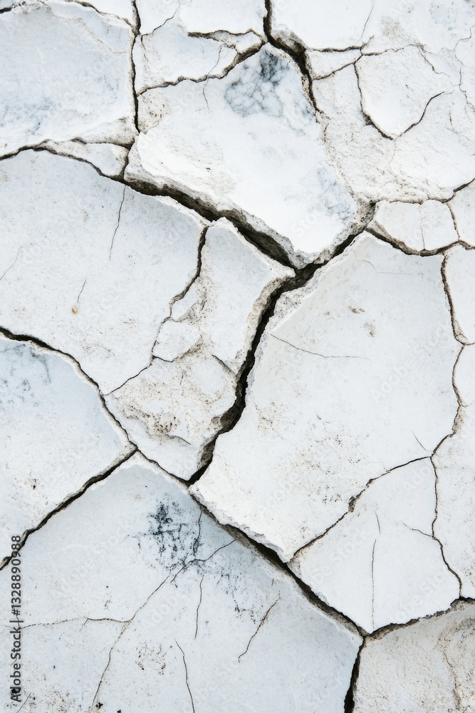 Aufkleber a close-up view of a crack in the earth's surface, with dirt and rocks visible