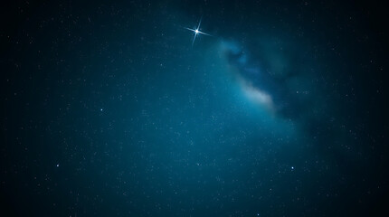 Fototapeta premium blue night sky milky way and star on dark background with noise and grain, Created with generative AI.