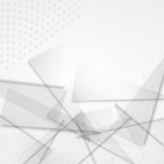 Light Shapes Technology Vector Gray Background.