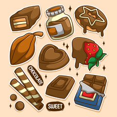 Doodle chocolate cake collection set