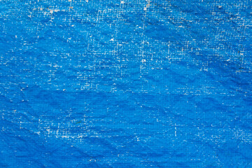 Old Blue Tarpaulin Texture Wrinkled Waterproof Material Background