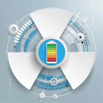 Futuristic Gear Construction Battery Circuit Board 3 Options