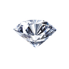 Radiant round brilliant cut diamond with sparkling light on a transparent background.

