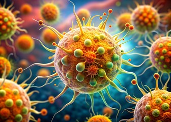 Gonorrhea Illustration - Sexually Transmitted Infection and Reproductive Health Concept