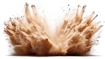 Dynamic explosion of dust particles art. Burst of dust creates a kinetic visual. Explosion powder in abstract motion with dramatic impact, enhancing creative textures, perfect for artistic projects.