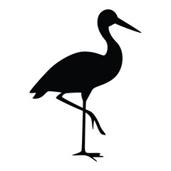stork silhouette icon transparent background