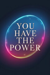 You have the power to change your own story. Typography and Colorful Background Motivational Quote T-shirt Design Illustration