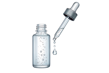 dropper bottle isolated on transparent background