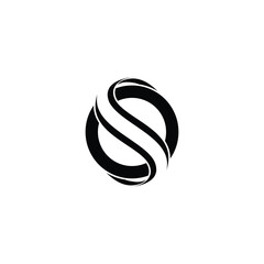 Letter OS modern logo on white background