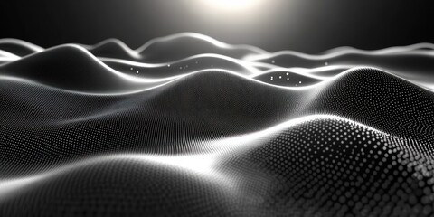 Abstract Halftone Gradient Background with Dithering and Pixel Texture in Black and White