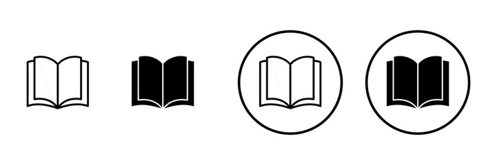 Book icon vector. open book sign and symbol. ebook icon
