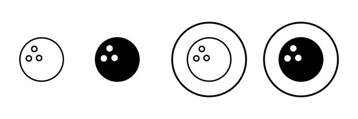 Fototapeta premium Bowling icon vector. bowling ball and pin sign and symbol.