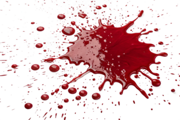 Blood drops cut out transparent background