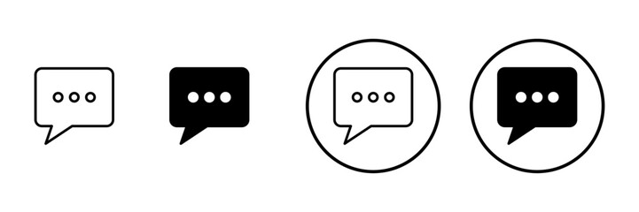 Chat icon vector. speech bubble sign and symbol. comment icon. message