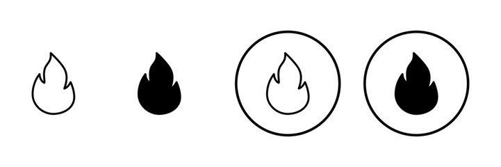 Fire icon vector. fire sign and symbol