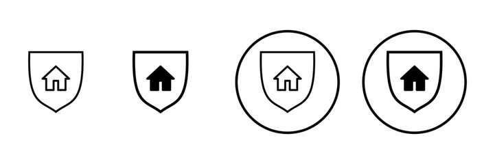 house insurance icon vector. house protection sign and symbol