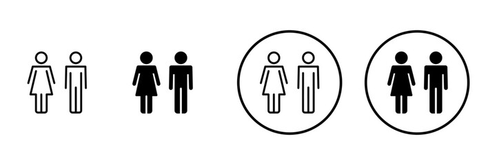 Man and woman icon vector. male and female sign and symbol. Girls and boys