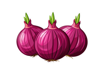 red onion isolated on white