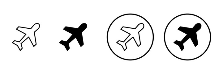 Plane icon vector. Airplane sign and symbol. Flight transport symbol. Travel sign. aeroplane