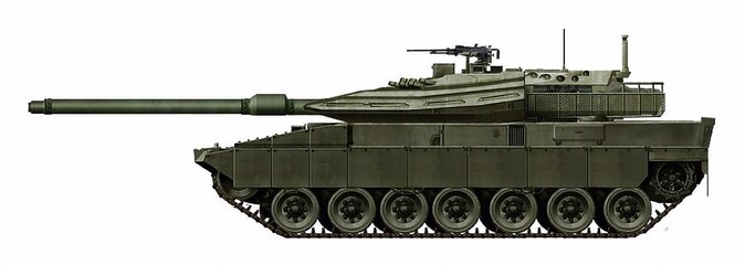 Leomerk 1A2 (further development of the Leomerk 1A1 tank, with a new turret and a loading mechanism in the stern of the turret) © Tikros