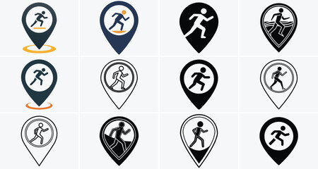  Running & Fitness Icon Vector Set