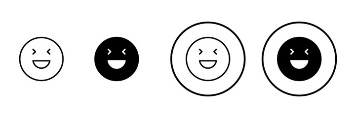 Fototapeta premium Smile icon vector. smile emoticon icon. feedback sign and symbol